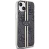 Guess GUHCP15MH4PSEGK Hard Case für Apple iPhone 15 Plus / 14 Plus 6,7 inch Schwarz 4G Gold Streifen
