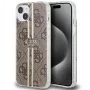 Guess GUHCP15MH4PSEGW iPhone 15 Plus / 14 Plus 6,7 inch Hardcase IML 4G Gold Stripe Brown