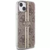 Guess GUHCP15MH4PSEGW iPhone 15 Plus / 14 Plus 6,7 inch Hardcase IML 4G Gold Stripe Brown