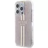 Guess GUHCP14XH4PSEGP iPhone 14 Pro Max 6,7 inch Pink Hardcase IML 4G Gold Stripe