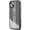 Guess GUHCP15MLFCSEGK Liquid Glitter Gold Stripes Hard Case für iPhone 15 Plus / 14 Plus 6,7 inch - Schwarz