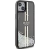 Guess GUHCP15MLFCSEGK Liquid Glitter Gold Stripes Hard Case für iPhone 15 Plus / 14 Plus 6,7 inch - Schwarz