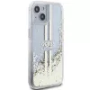 Guess GUHCP15MLFCSEGT iPhone 15 Plus / 14 Plus 6,7 inch Transparente Hartschale Liquid Glitter Gold Streifen