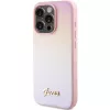 Guess Saffiano Iridescent Script Hard Case für Apple iPhone 15 Pro 6,1 inch - Pink