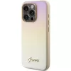 Guess GUHCP15LPSAIRSD Saffiano Iridescent Script Hard Case für Apple iPhone 15 Pro 6,1 inch Gold