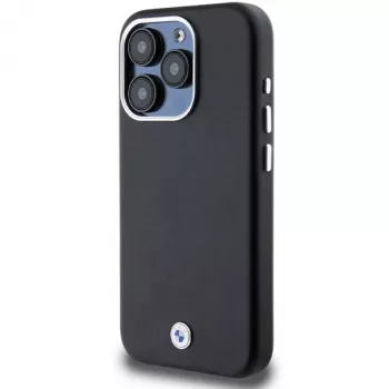 BMW Signature Wrapped Metal MagSafe Case für Apple iPhone 15 Pro 6,1 inch Schwarz