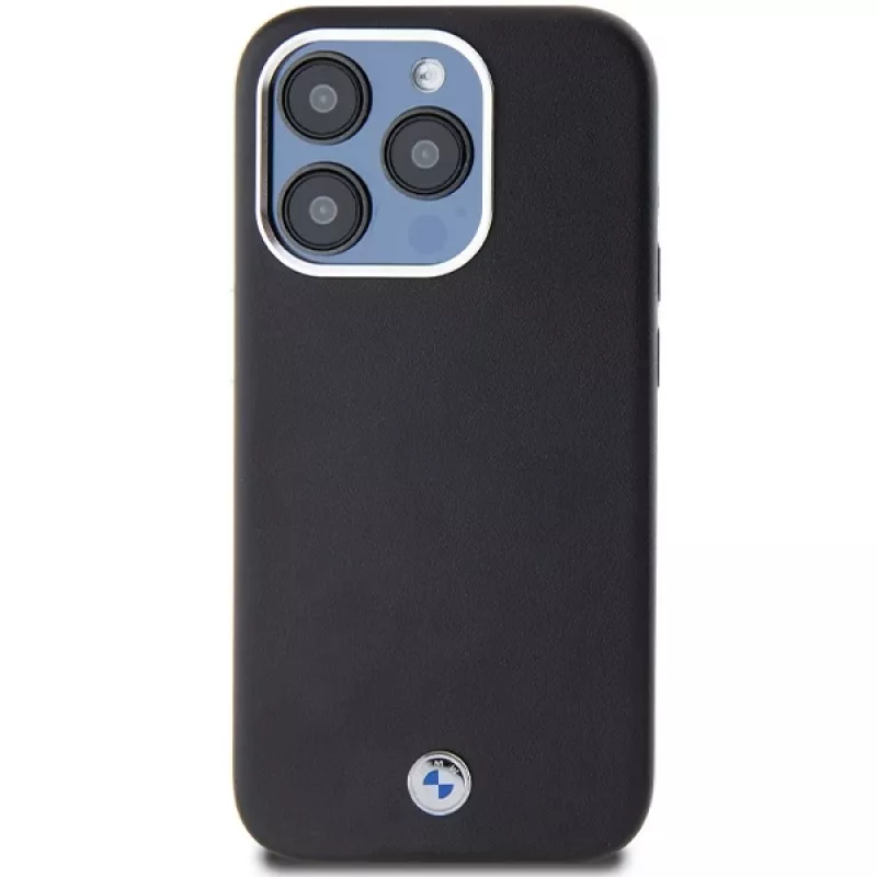 BMW Signature Wrapped Metal MagSafe Case für Apple iPhone 15 Pro 6,1 inch Schwarz