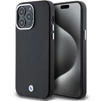 BMW Signature Wrapped Metal MagSafe Case für iPhone 15 Pro Max 6,7 inch Schwarz