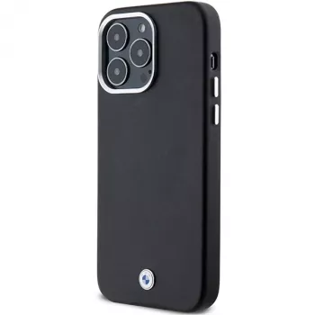 BMW Signature Wrapped Metal MagSafe Case für iPhone 15 Pro Max 6,7 inch Schwarz