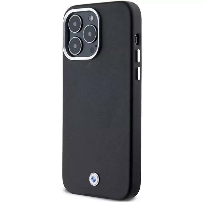 BMW Signature Wrapped Metal MagSafe Case für iPhone 15 Pro Max 6,7 inch Schwarz
