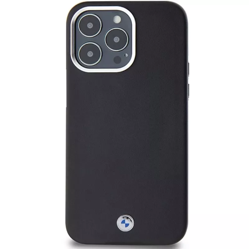 BMW Signature Wrapped Metal MagSafe Case für iPhone 15 Pro Max 6,7 inch Schwarz