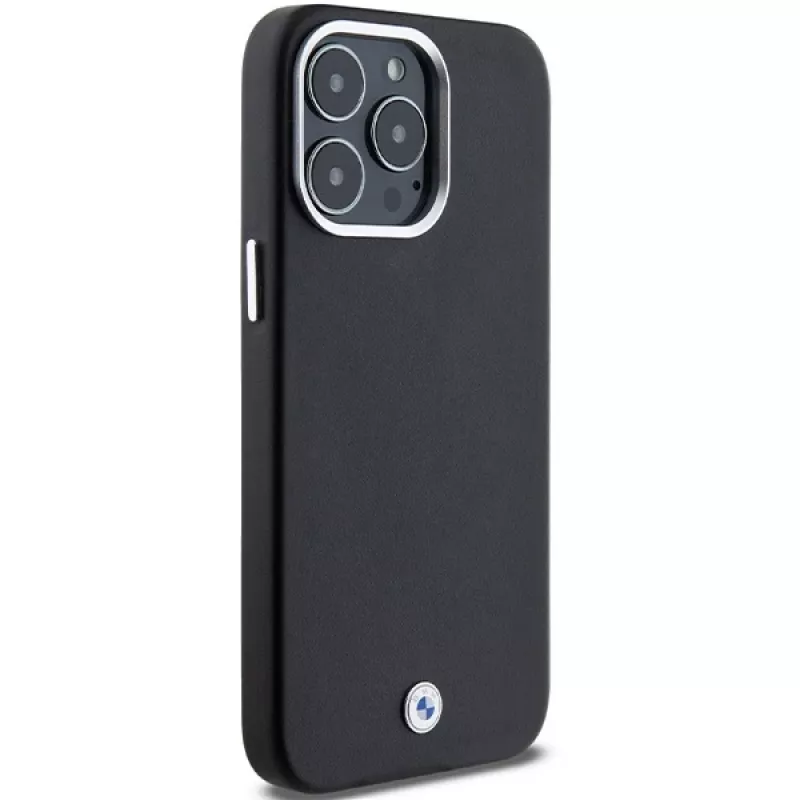 BMW Signature Wrapped Metal MagSafe Case für iPhone 15 Pro Max 6,7 inch Schwarz