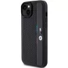 BMW M Collection Hardcase für iPhone 15 Plus / 14 Plus 6,7 inch Schwarz Perforiert Tricolor Line