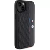 BMW M Collection Hardcase für iPhone 15 Plus / 14 Plus 6,7 inch Schwarz Perforiert Tricolor Line
