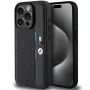 BMW Perforated Tricolor Line Hard Case für Apple iPhone 15 Pro 6.1 Schwarz