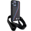 BMW M Edition Carbon Tricolor Lines Hard Case mit Handschlaufe für Apple iPhone 15 Pro Max 6,7 inch Schwarz
