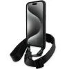 BMW M Edition Carbon Tricolor Lines Hard Case mit Handschlaufe für Apple iPhone 15 Pro Max 6,7 inch Schwarz