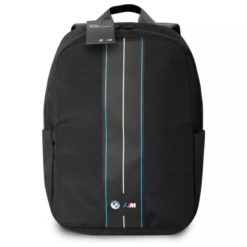 BMW BMBP15COMPVSKL 16 inch Laptop-Rucksack Schwarz Nylon Blauer Streifen