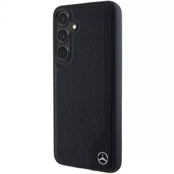 Mercedes-Benz MEHMS24S23RBGVK S24 S921 Black Hardcase Leather Debossed Line MagSafe für Samsung Galaxy S24