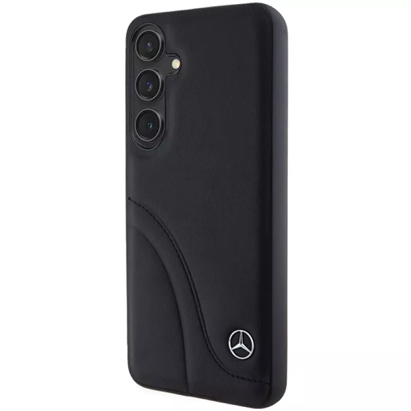 Mercedes-Benz MEHCS24S23RBCSK S24 S921 Black Hardcase Leather Curved Stitches für Samsung Galaxy S24