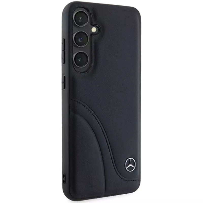 Mercedes-Benz MEHCS24S23RBCSK S24 S921 Black Hardcase Leather Curved Stitches für Samsung Galaxy S24
