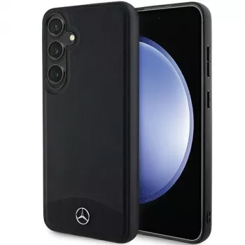 Mercedes-Benz Galaxy S24 Hardcase Leder Texturiert & Glatt MagSafe Schwarz