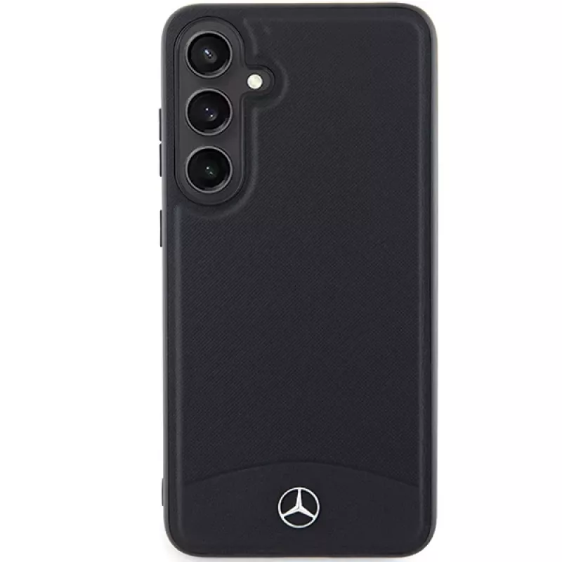 Mercedes-Benz Galaxy S24 Hardcase Leder Texturiert & Glatt MagSafe Schwarz