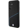 BMW Signature Leather Textured & Line MagSafe Hard Case für Samsung Galaxy S24, Schwarz