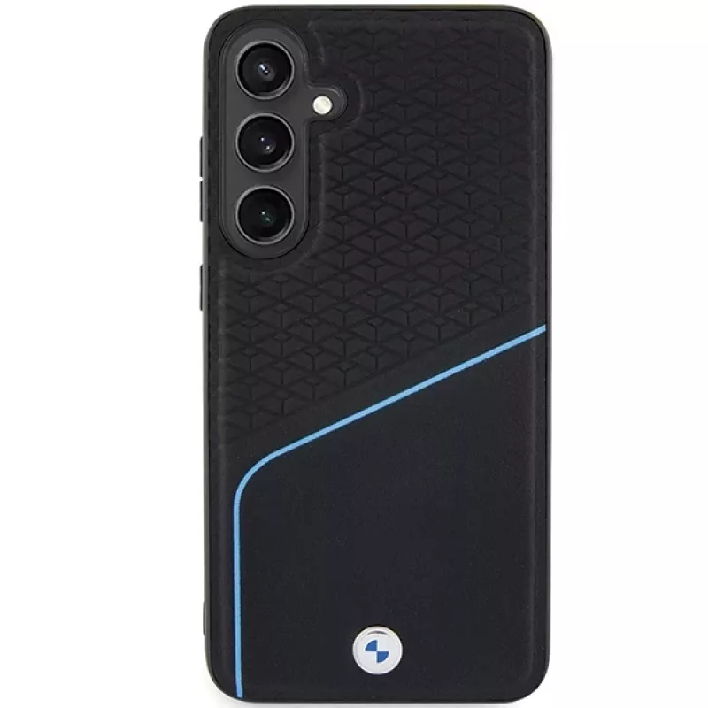 BMW BMHMS24M23RDCLK S24+ S926 Black Hardcase Signature Leather Textured & Line MagSafe