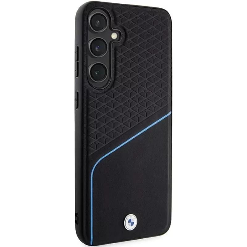 BMW BMHMS24M23RDCLK S24+ S926 Black Hardcase Signature Leather Textured & Line MagSafe