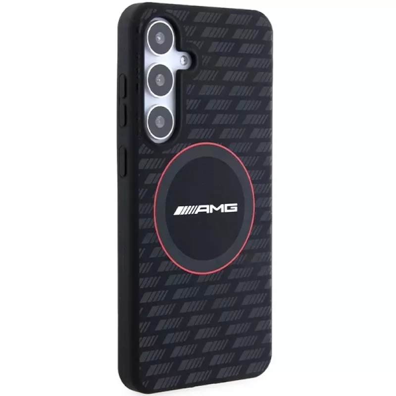 AMG AMHMS24S23SMRK Hardcase Silicone Carbon Pattern MagSafe für Samsung Galaxy S24 (S921) Schwarz