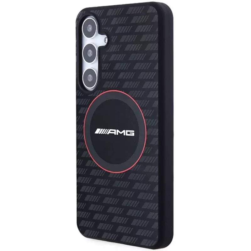 AMG AMHMS24M23SMRK Hardcase Silicone Carbon Pattern MagSafe Case für Samsung Galaxy S24+ (SM-S926) - Schwarz