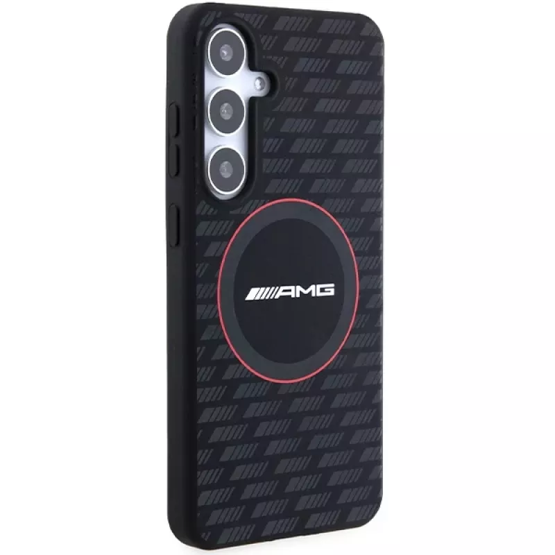 AMG AMHMS24M23SMRK Hardcase Silicone Carbon Pattern MagSafe Case für Samsung Galaxy S24+ (SM-S926) - Schwarz