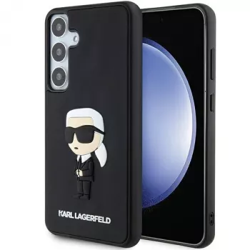 Karl Lagerfeld KLHCS24M3DRKINK Hardcase 3D Rubber Ikonik für Samsung Galaxy S24+ Schwarz