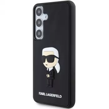 Karl Lagerfeld KLHCS24M3DRKINK Hardcase 3D Rubber Ikonik für Samsung Galaxy S24+ Schwarz