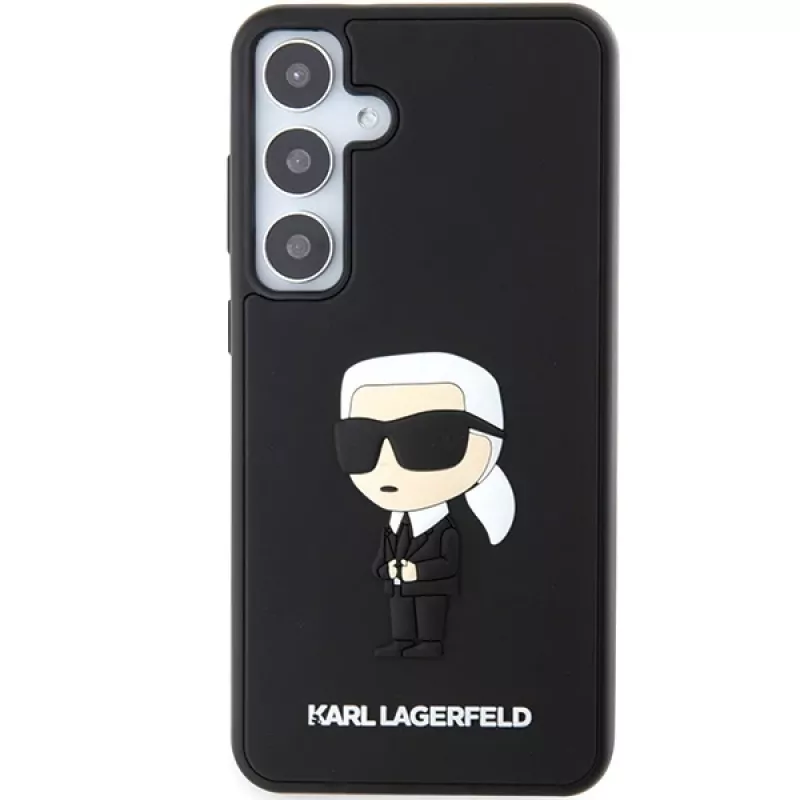 Karl Lagerfeld KLHCS24M3DRKINK Hardcase 3D Rubber Ikonik für Samsung Galaxy S24+ Schwarz