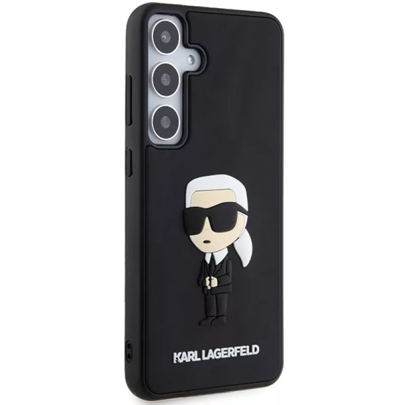 Karl Lagerfeld KLHCS24M3DRKINK Hardcase 3D Rubber Ikonik für Samsung Galaxy S24+ Schwarz