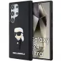 Karl Lagerfeld KLHCS24L3DRKINK Hardcase 3D Rubber Ikonik für Samsung Galaxy S24 Ultra - Schwarz