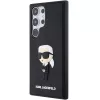 Karl Lagerfeld KLHCS24L3DRKINK Hardcase 3D Rubber Ikonik für Samsung Galaxy S24 Ultra - Schwarz
