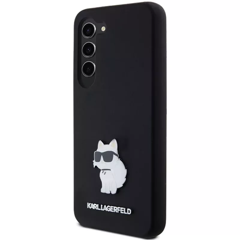 Karl Lagerfeld KLHCS23SSMHCNPK S23 S911 Black Hardcase Silicone Choupette Metal Pin
