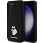 Karl Lagerfeld KLHCS23MSMHCNPK S23+ S916 Black Hardcase Silicone Choupette Metal Pin
