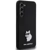 Karl Lagerfeld KLHCS23MSMHCNPK S23+ S916 Black Hardcase Silicone Choupette Metal Pin