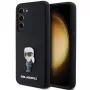 Karl Lagerfeld KLHCS23MSMHKNPK Silikon Ikonik Metal Pin Case für Samsung Galaxy S23+ Schwarz