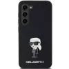 Karl Lagerfeld KLHCS23MSMHKNPK Silikon Ikonik Metal Pin Case für Samsung Galaxy S23+ Schwarz