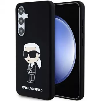 Karl Lagerfeld Ikonik Silikonhülle für Samsung Galaxy S24 - Schwarz