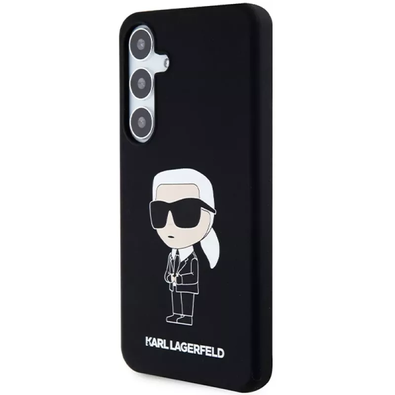 Karl Lagerfeld Ikonik Silikonhülle für Samsung Galaxy S24 - Schwarz