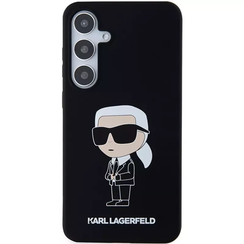 Karl Lagerfeld Ikonik Silikonhülle für Samsung Galaxy S24 - Schwarz