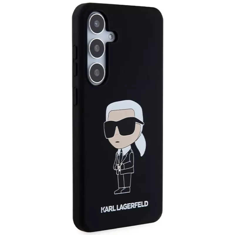 Karl Lagerfeld Ikonik Silikonhülle für Samsung Galaxy S24 - Schwarz