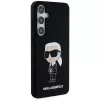 Karl Lagerfeld KLHCS24MSNIKBCK Ikonik Silikonhülle für Samsung Galaxy S24+ (SM-S926) - Schwarz