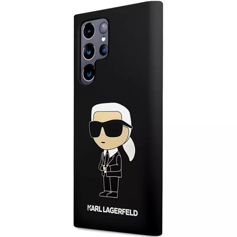 Karl Lagerfeld Ikonik Silicone Case for Samsung Galaxy S24 Ultra - Black